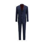Brunello Cucinelli Blue Wool Oves Aries Two-Piece Suit