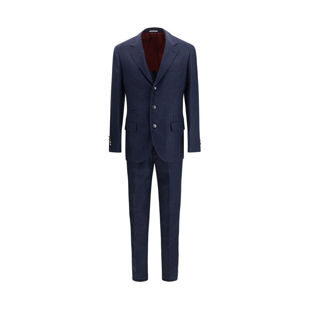 Brunello Cucinelli Blue Wool Oves Aries Two-Piece Suit