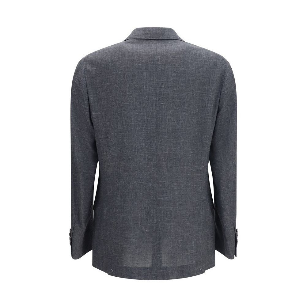 Brunello Cucinelli Gray Wool Oves Aries Blazer