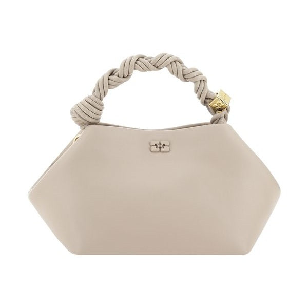 Ganni White Calf Leather Bos Taurus Handbag