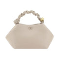 Ganni White Calf Leather Bos Taurus Handbag