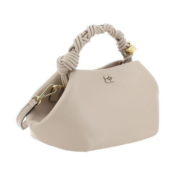 Ganni White Calf Leather Bos Taurus Handbag