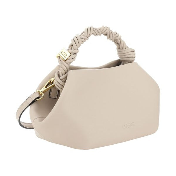 Ganni White Calf Leather Bos Taurus Handbag