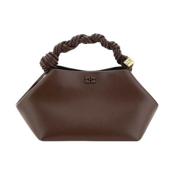 Ganni Brown Calf Leather Bos Taurus Handbag