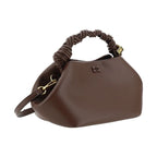Ganni Brown Calf Leather Bos Taurus Handbag