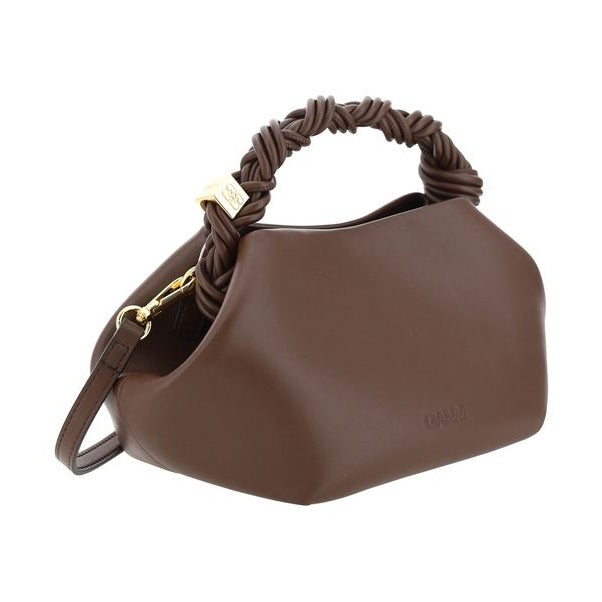 Ganni Brown Calf Leather Bos Taurus Handbag