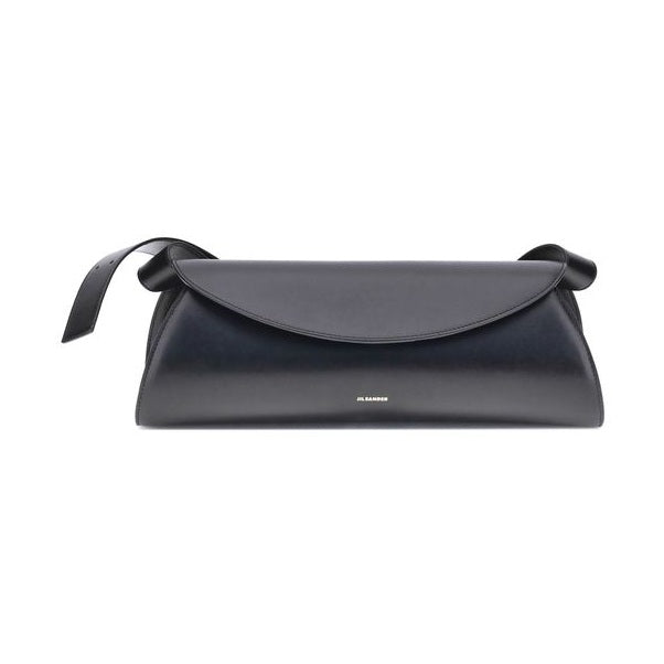 Jil Sander Black Calf Leather Bos Taurus Shoulder Bag