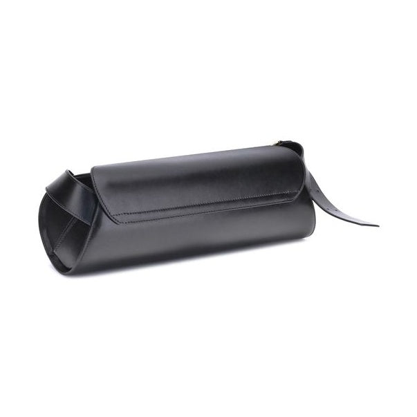 Jil Sander Black Calf Leather Bos Taurus Shoulder Bag