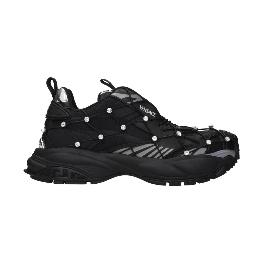 Versace Black Fabric Sneakers