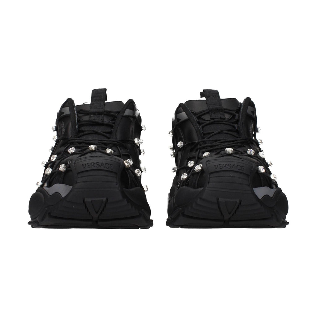 Versace Black Fabric Sneakers