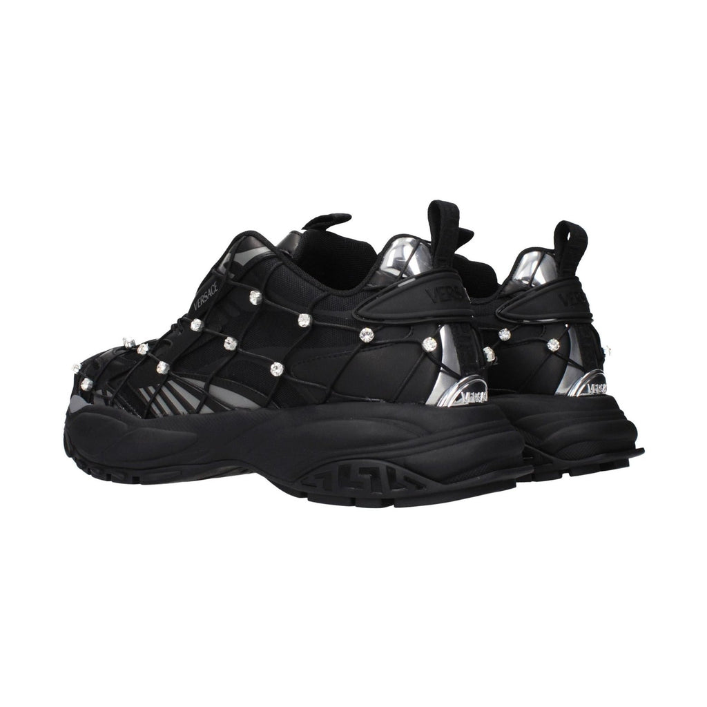 Versace Black Fabric Sneakers