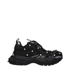 Versace Black Fabric Chunky Sneakers