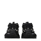 Versace Black Fabric Chunky Sneakers