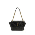 Saint Laurent Black Calf Leather Bos Taurus Shoulder Bag