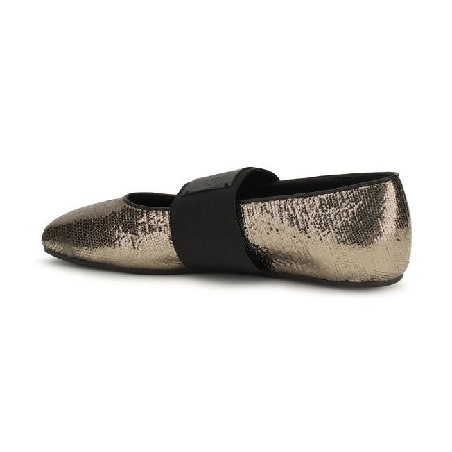 Givenchy Gold Calf Leather Bos Taurus Ballet Flats
