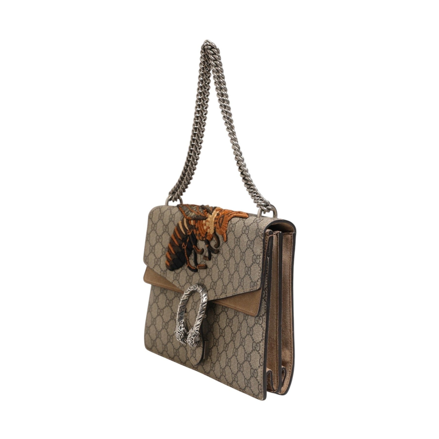 Gucci Supreme Monogram Bee Embroidered Shoulder Bag