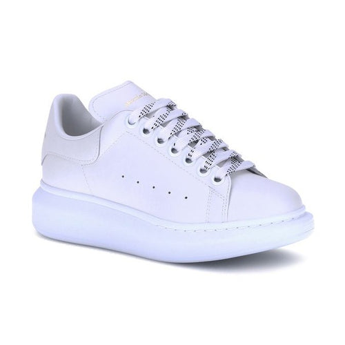 Alexander McQueen White Calf Leather Bos Taurus Platform Sneakers