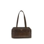Prada Brown Calf Leather Bos Taurus Shoulder Bag