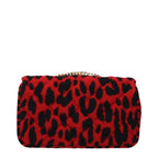 Versace Red Wool Shoulder Bag