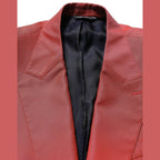 Dolce & Gabbana Red Wool Single Breasted Men Blazer Jacket