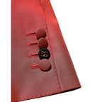 Dolce & Gabbana Red Wool Single Breasted Men Blazer Jacket