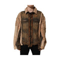 Multicolor Raw Cut Panelled Denim Men Jacket