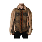 Dolce & Gabbana Multicolor Raw Cut Panelled Denim Men Jacket