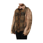 Dolce & Gabbana Multicolor Raw Cut Panelled Denim Men Jacket