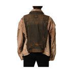Dolce & Gabbana Multicolor Raw Cut Panelled Denim Men Jacket