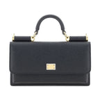 Dolce & Gabbana Black Calf Leather Bos Taurus Shoulder Bag