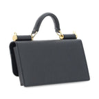 Dolce & Gabbana Black Calf Leather Bos Taurus Shoulder Bag
