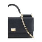 Dolce & Gabbana Black Calf Leather Bos Taurus Shoulder Bag