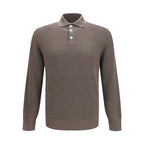 Brunello Cucinelli Brown Cotton Polo Shirt
