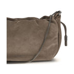 Brunello Cucinelli Brown Calf Leather Bos Taurus Shoulder Bag