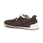 Brunello Cucinelli Brown Calf Leather Bos Taurus Athletic Sneakers