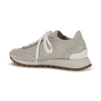 Brunello Cucinelli Gray Calf Leather Bos Taurus Athletic Sneakers