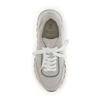Brunello Cucinelli Gray Calf Leather Bos Taurus Athletic Sneakers