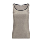 Brunello Cucinelli Beige Linen Tank Tops