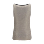 Brunello Cucinelli Beige Linen Tank Tops