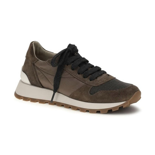 Brunello Cucinelli Brown Calf Leather Bos Taurus Athletic Sneakers