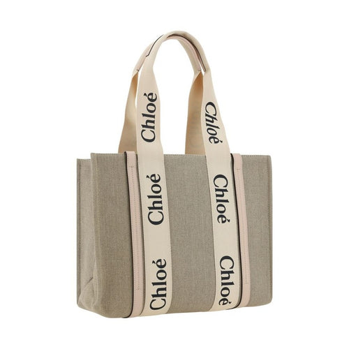 Chloé Beige Linen Handbag