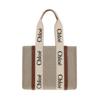 Chloé Beige Linen Handbag