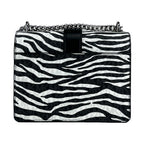 Michael Kors Greenwich Small Print Logo Crossbody Tote Chain Bag Black/White $498
