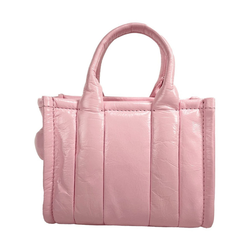 Marc Jacobs The Shiny Crinkle Micro Tote Bubblegum Leather Crossbody