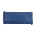 Marc Jacobs Mini Grind Blue Sea Perforated Leather Crossbody Tote Bag Purse