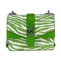 Michael Kors Greenwich Small Print Logo Crossbody Tote Chain Bag  Jungle Green $498