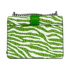 Michael Kors Greenwich Small Print Logo Crossbody Tote Chain Bag  Jungle Green $498