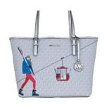 Michael Kors Jet Set Travel Girls Medium Signature Carryall Tote White MK