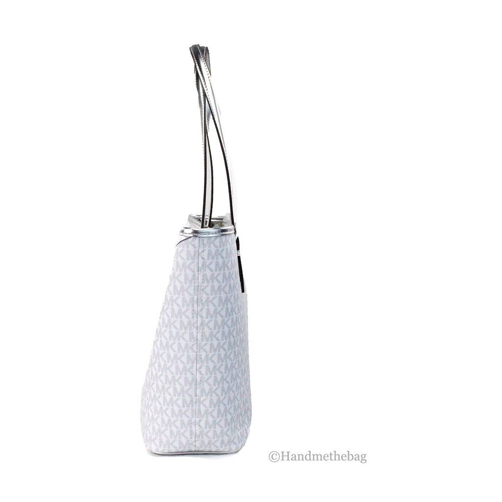 Michael Kors Jet Set Travel Girls Medium Signature Carryall Tote White MK
