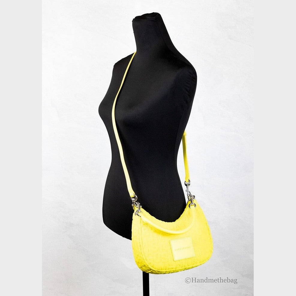Marc Jacobs Monogram Terry Fabric Golden Kiwi Hobo Shoulder Bag Purse